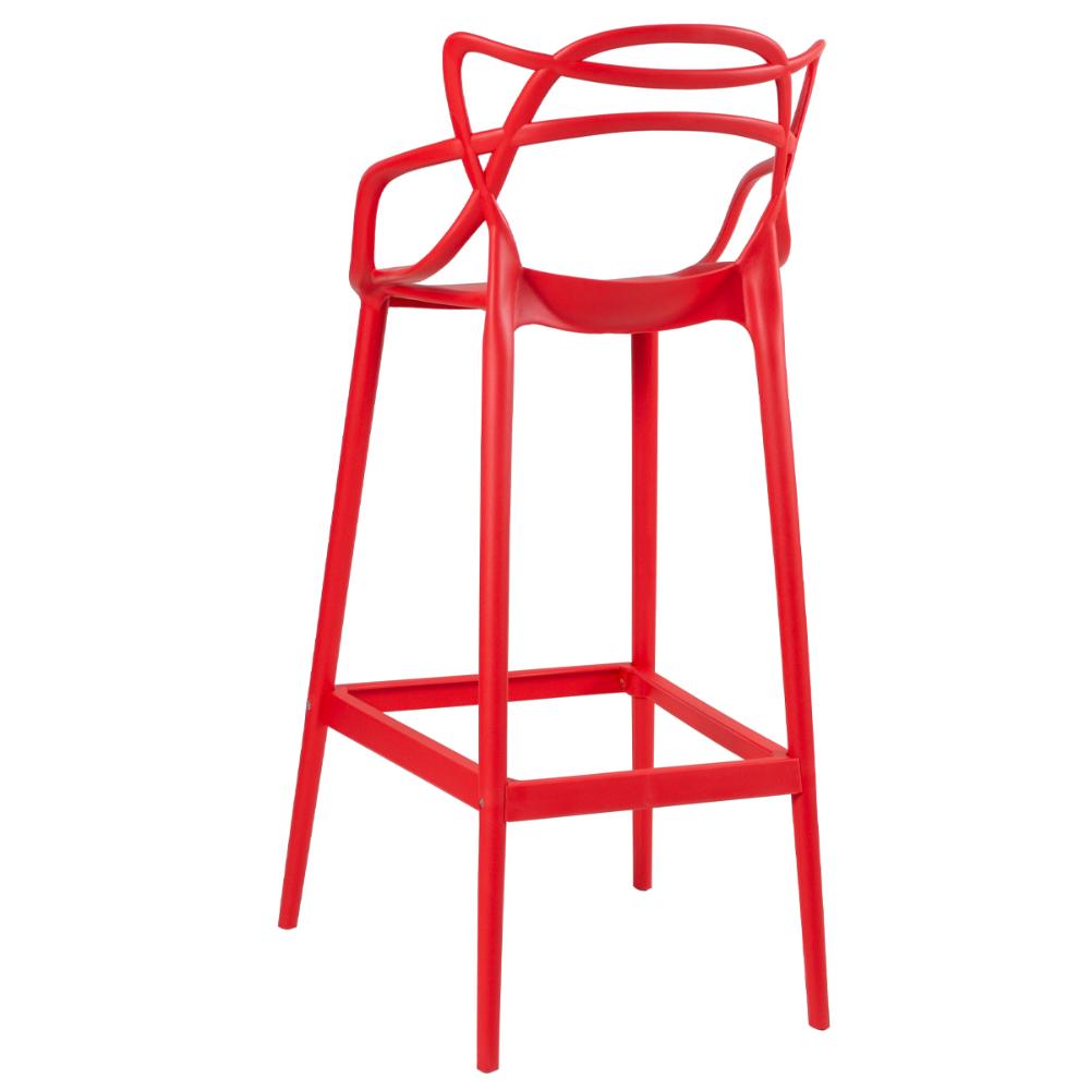 Kit 4 banquetas altas Masters Allegra 76 cm Vermelho