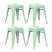 Kit 4 banquetas baixas Iron Tolix 45 cm Verde Claro