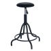 Kit 4 banquetas estofadas cozinha industrial Loft giratória West Preto