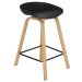 Kit 4 banquetas médias bancada cozinha Cassia BD 66 cm Preto