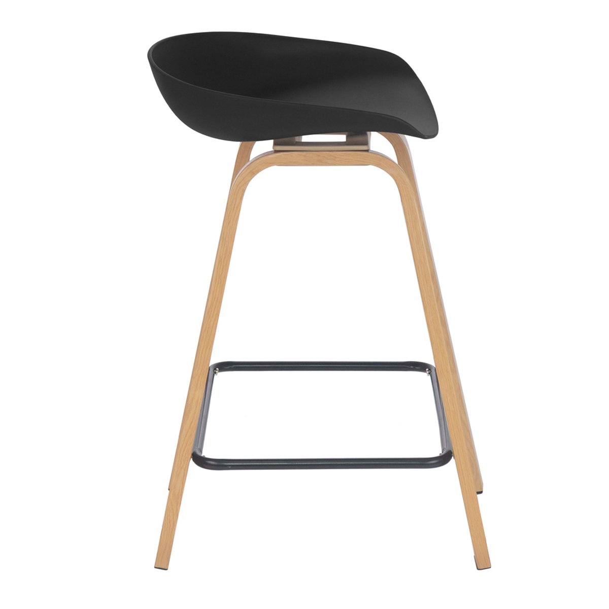 Kit 4 banquetas médias bancada cozinha Cassia BD 66 cm Preto