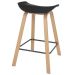 Kit 4 banquetas médias bancada cozinha Cassia BD 66 cm Preto