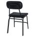Kit 4 cadeiras + 2 banquetas estofadas industrial Loft Vintage Boston Preto