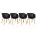 Kit 4 cadeiras Cassia Preto