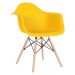 Kit 4 cadeiras Charles Eames DAW com braços + 6 cadeiras Eiffel DSW Amarelo