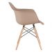 Kit 4 cadeiras Charles Eames Eiffel DAW com braços e pés de madeira clara Marrom café