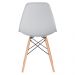 Kit 4 cadeiras Charles Eames Eiffel DSW com pés de madeira clara Cinza claro