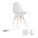Kit 4 cadeiras Charles Eames Eiffel DSW com pés de madeira clara Cinza claro