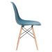 Kit 4 cadeiras Charles Eames Eiffel DSW com pés de madeira clara Turquesa