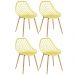 Kit 4 cadeiras Clarice Cleo Amarelo