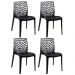 Kit 4 cadeiras Gruvyer jantar cozinha Preto