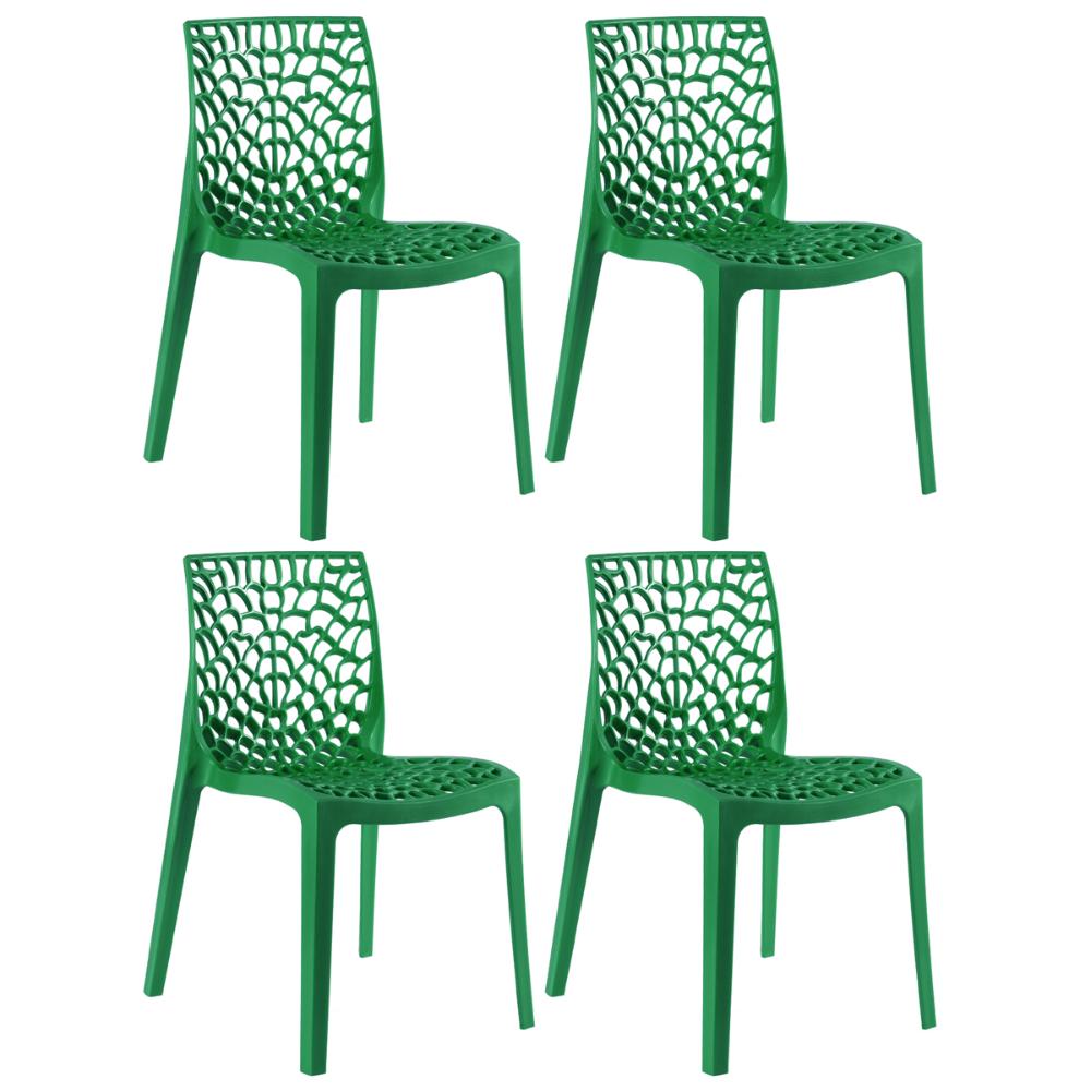 Kit 4 cadeiras Gruvyer jantar cozinha Verde