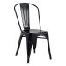 Kit 4 cadeiras Iron Tolix design indutrial jantar cozinha Preto semibrilho
