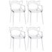 Kit 4 cadeiras Masters Allegra Incolor Transparente
