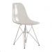 Kit 4 cadeiras acrílicas Charles Eames Eiffel DKR com base de metal cromado Incolor