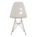 Kit 4 cadeiras acrílicas Charles Eames Eiffel DKR com base de metal cromado Incolor