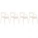 Kit 4 cadeiras design jantar cozinha Masters Allegra Creme