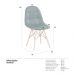 Kit 4 cadeiras estofadas Charles Eames Eiffel Botonê com pés de madeira clara Verde escuro