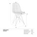 Kit 4 cadeiras estofadas Charles Eames Eiffel Botonê com pés de metal cromado Preto