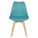 Kit 4 cadeiras jantar cozinha Leda Eames com assento estofado Tiffany
