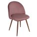 Kit 4 cadeiras jantar estofada Maite Sedona veludo Rosa claro