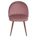 Kit 4 cadeiras jantar estofada Maite Sedona veludo Rosa claro
