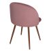 Kit 4 cadeiras jantar estofada Maite Sedona veludo Rosa claro