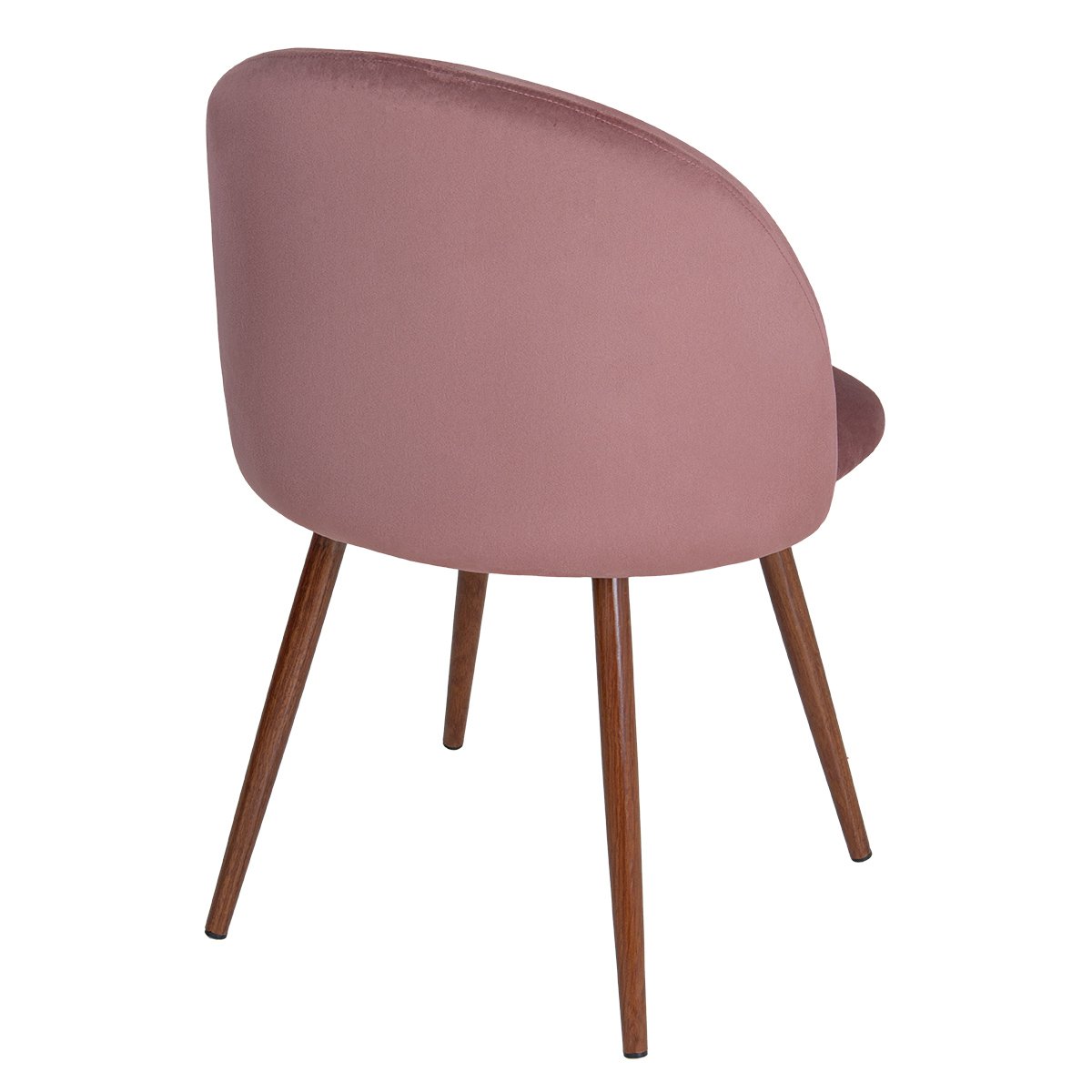 Kit 4 cadeiras jantar estofada Maite Sedona veludo Rosa claro
