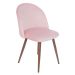 Kit 4 cadeiras jantar estofada Maite Sedona veludo Rosa light