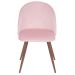 Kit 4 cadeiras jantar estofada Maite Sedona veludo Rosa light