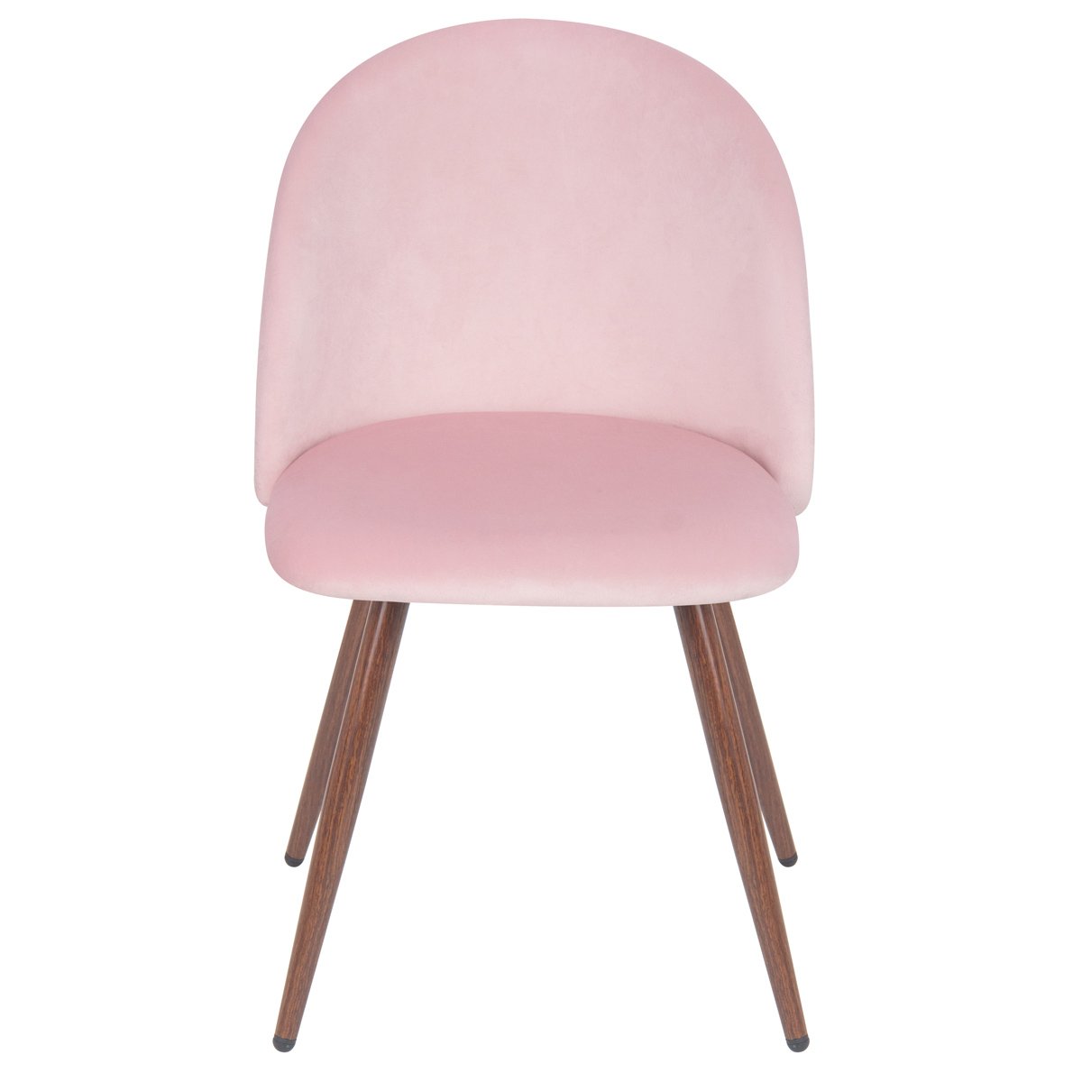 Kit 4 cadeiras jantar estofada Maite Sedona veludo Rosa light