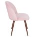 Kit 4 cadeiras jantar estofada Maite Sedona veludo Rosa light