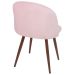 Kit 4 cadeiras jantar estofada Maite Sedona veludo Rosa light