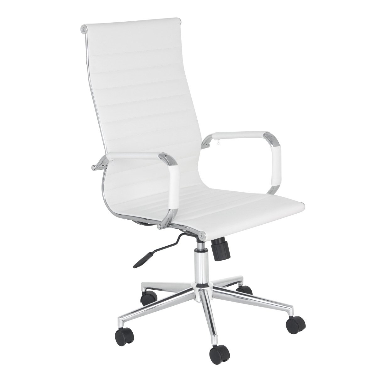 Kit 6 Cadeiras escritório Esteirinha Diretor Home office - Branco