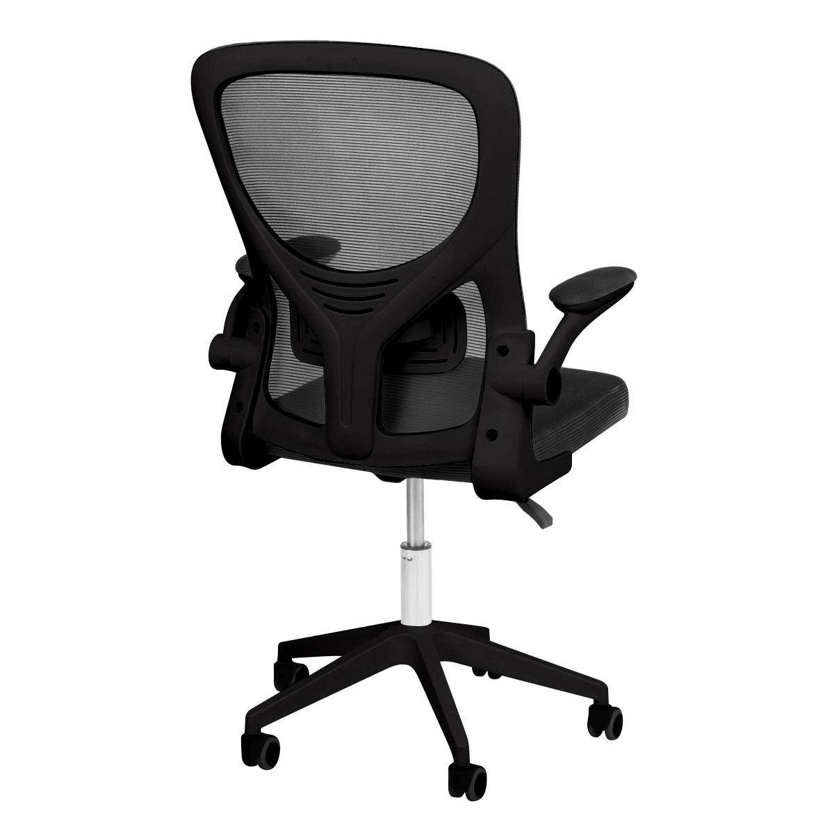 Kit 6 Cadeiras escritório rodizio office Base Preta Bytes Preto