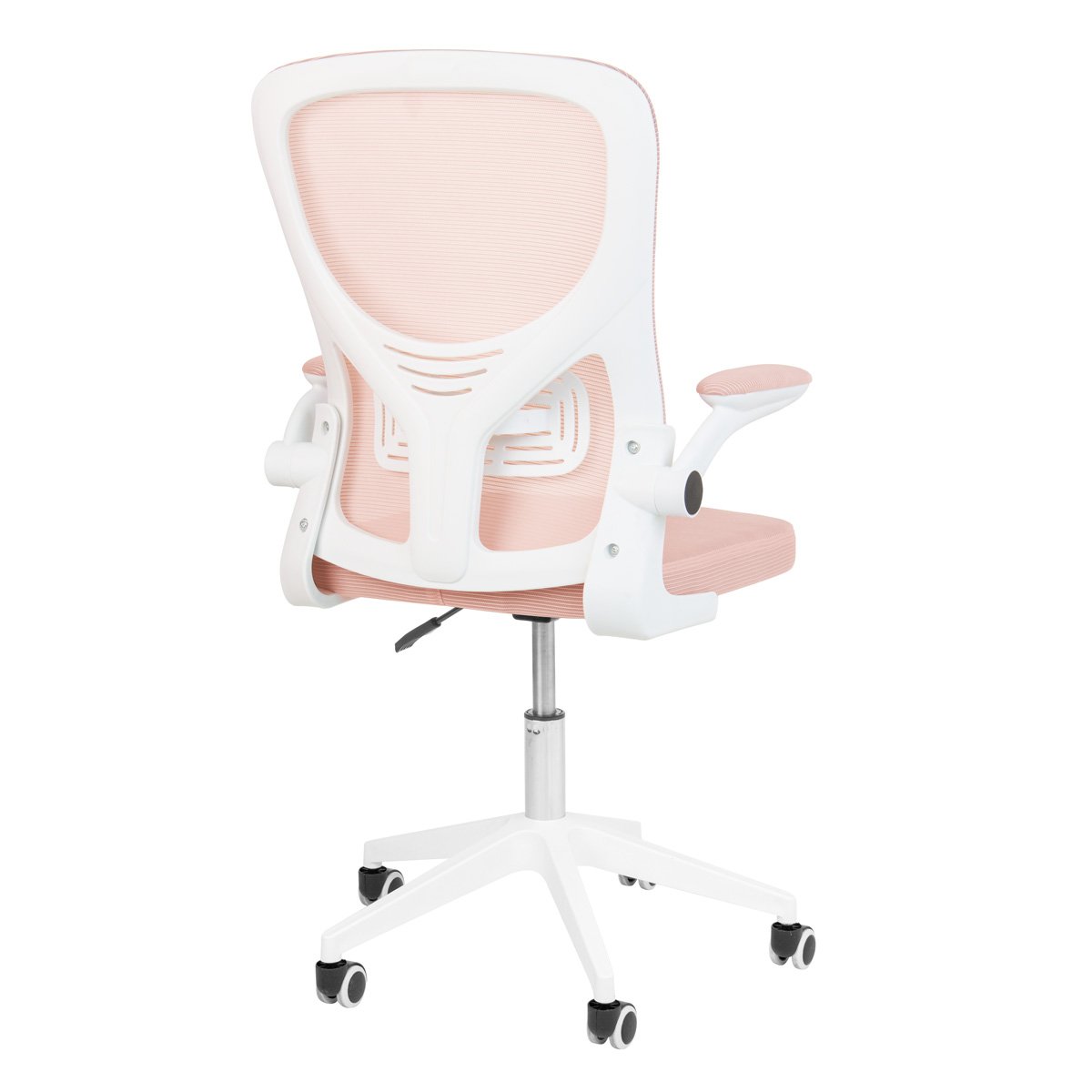 Kit 6 Cadeiras escritório rodizio office Bytes Rosa claro