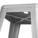 Kit 6 banquetas altas Iron Tolix 76 cm Prata bancada cozinha bar Prata