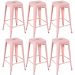 Kit 6 banquetas altas Iron Tolix 76 cm Rosa antigo