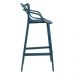 Kit 6 banquetas altas Masters Allegra 76 cm Azul petróleo
