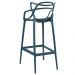 Kit 6 banquetas altas Masters Allegra 76 cm Azul petróleo