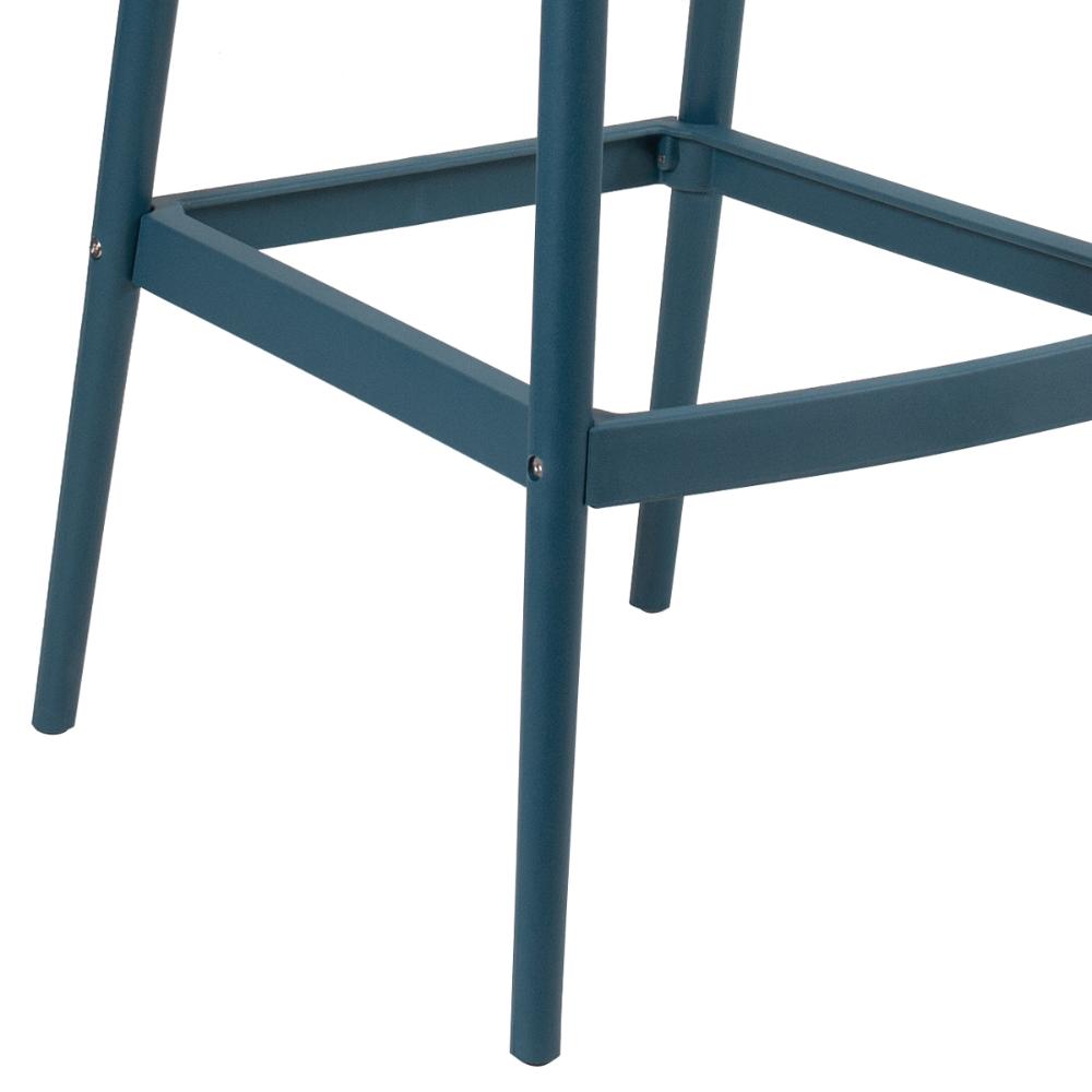 Kit 6 banquetas altas Masters Allegra 76 cm Azul petróleo