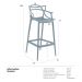 Kit 6 banquetas altas Masters Allegra 76 cm Azul petróleo