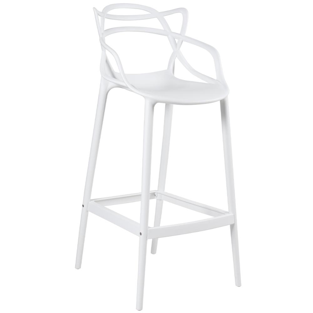 Kit 6 banquetas altas Masters Allegra 76 cm Branco