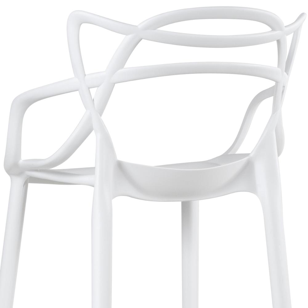 Kit 6 banquetas altas Masters Allegra 76 cm Branco
