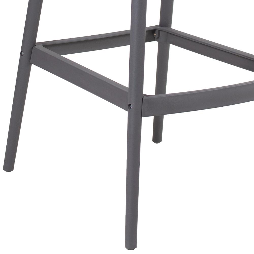 Kit 6 banquetas altas Masters Allegra 76 cm Cinza escuro