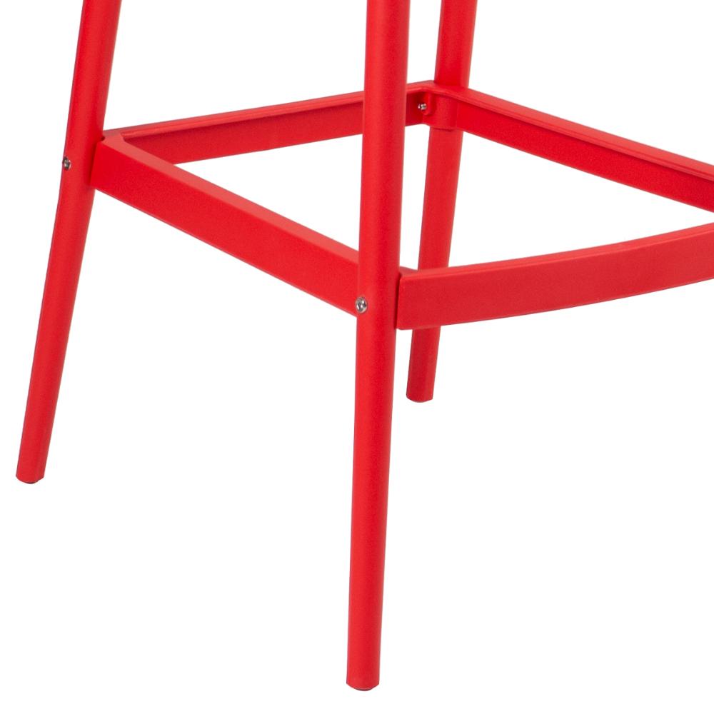 Kit 6 banquetas altas Masters Allegra 76 cm Vermelho