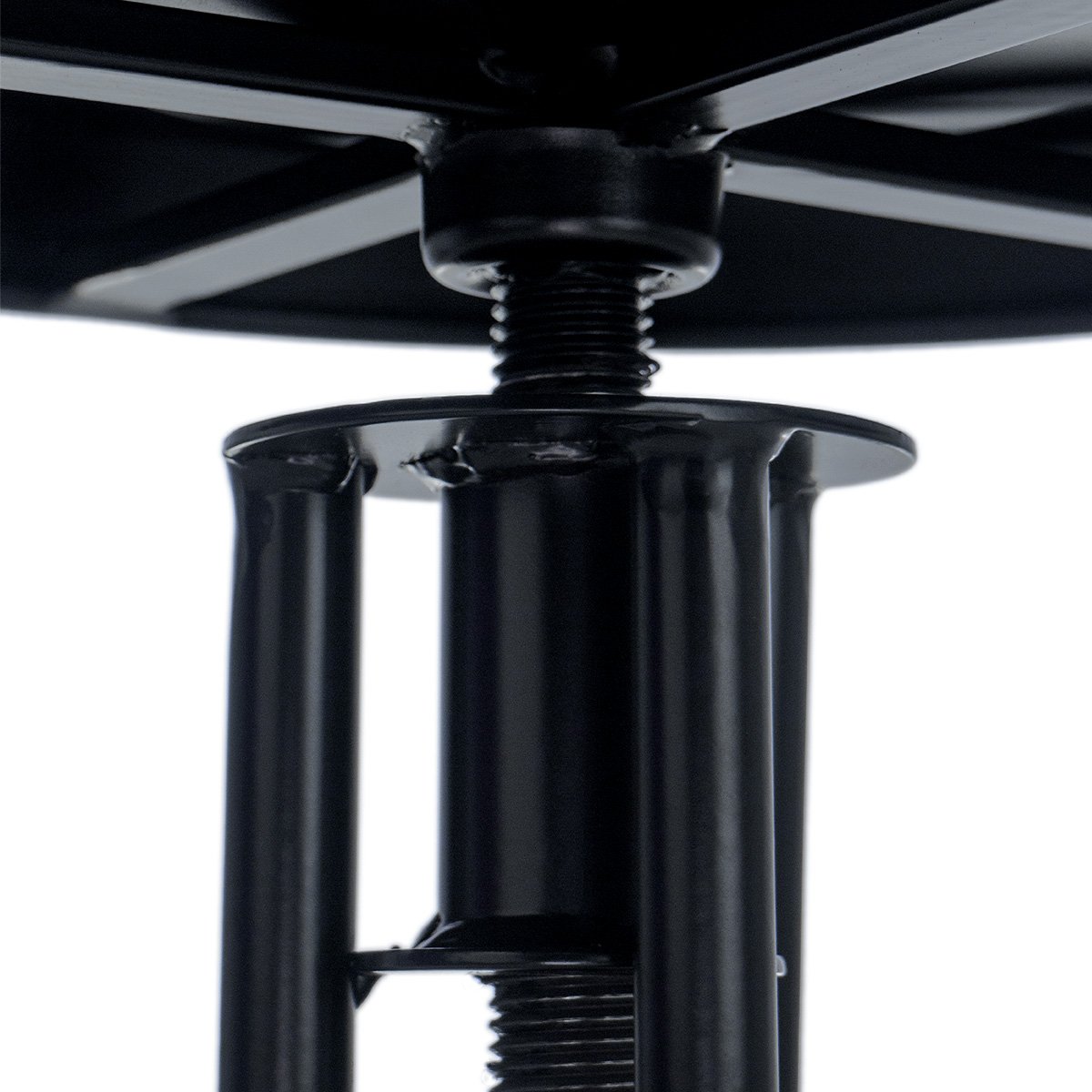 Kit 6 banquetas altas cozinha industrial loft aço giratória York Preto