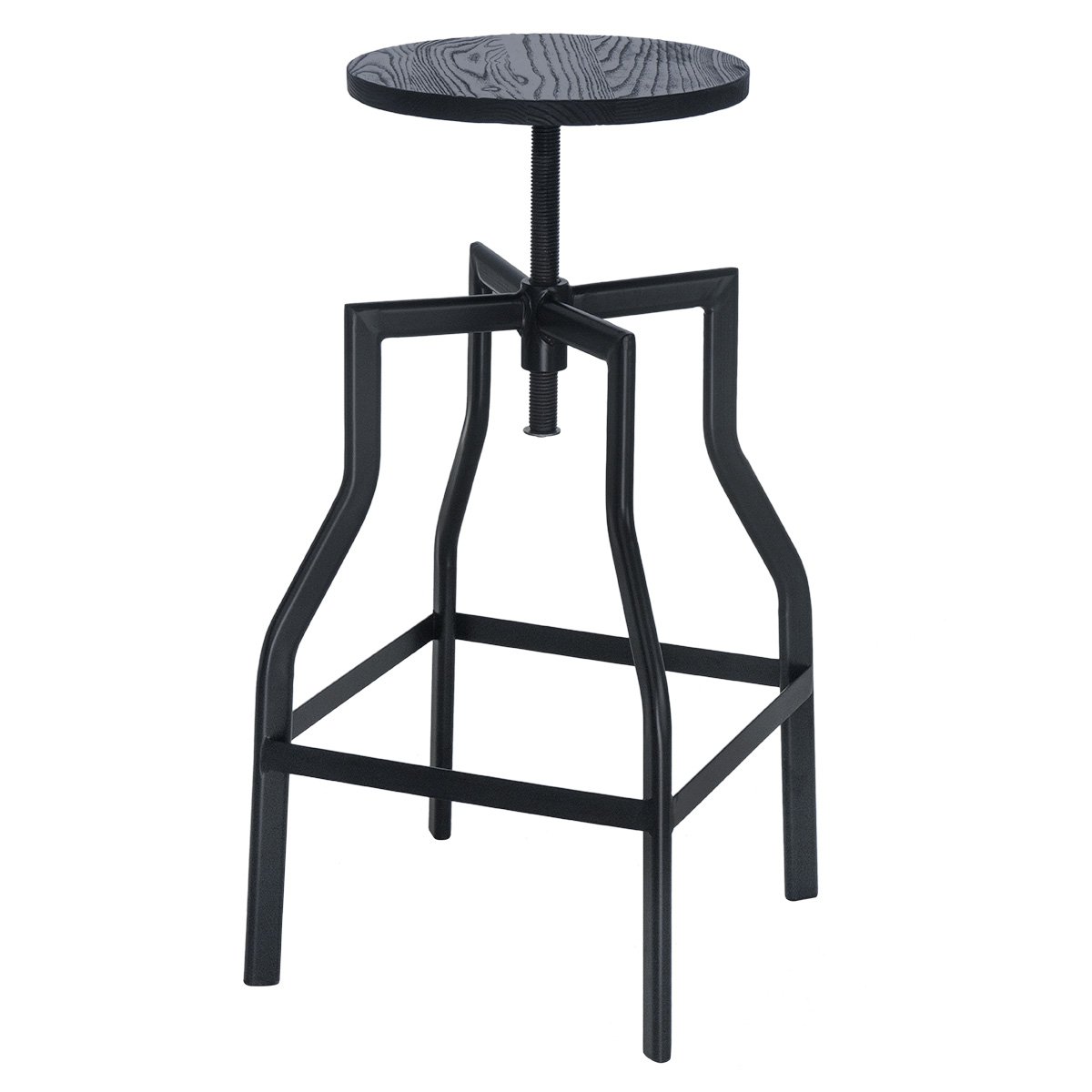 Kit 6 banquetas altas retro loft bancada industrial Turner Preto