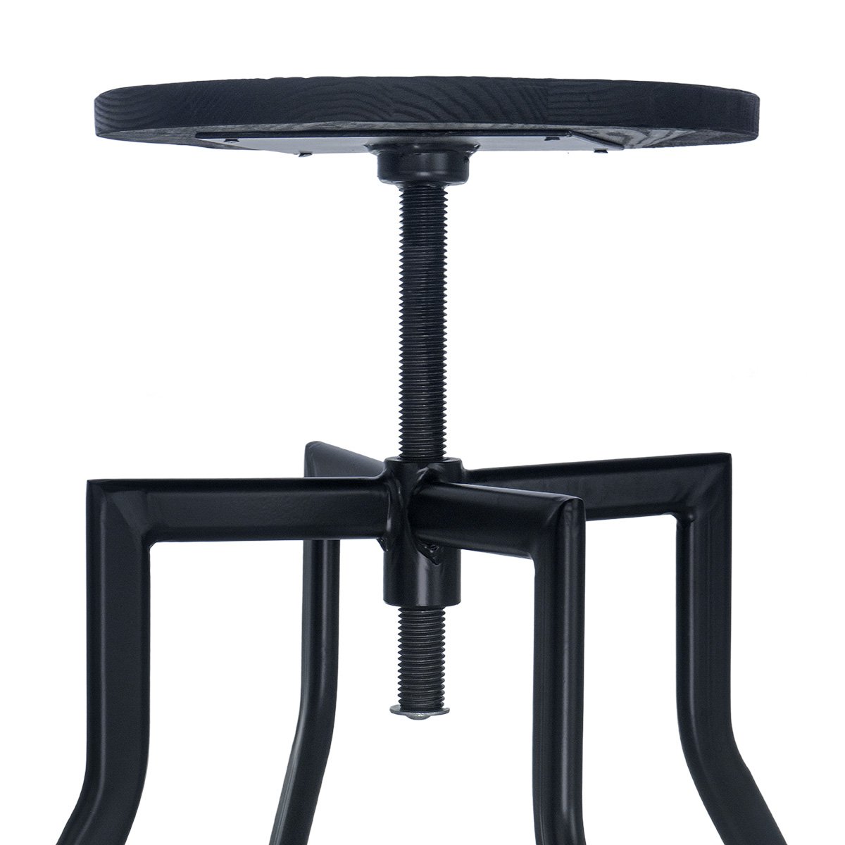 Kit 6 banquetas altas retro loft bancada industrial Turner Preto