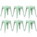 Kit 6 banquetas baixas Iron Tolix 45 cm Verde Claro